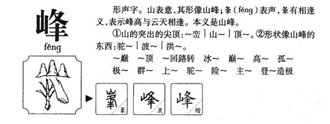 峰的意思|峰的意思